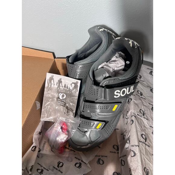 Pearl Izumi Soulcycle Gray Cycling Shoes Mens Bicycle 50 EU 15 US  SPD-SL Gray main image 6